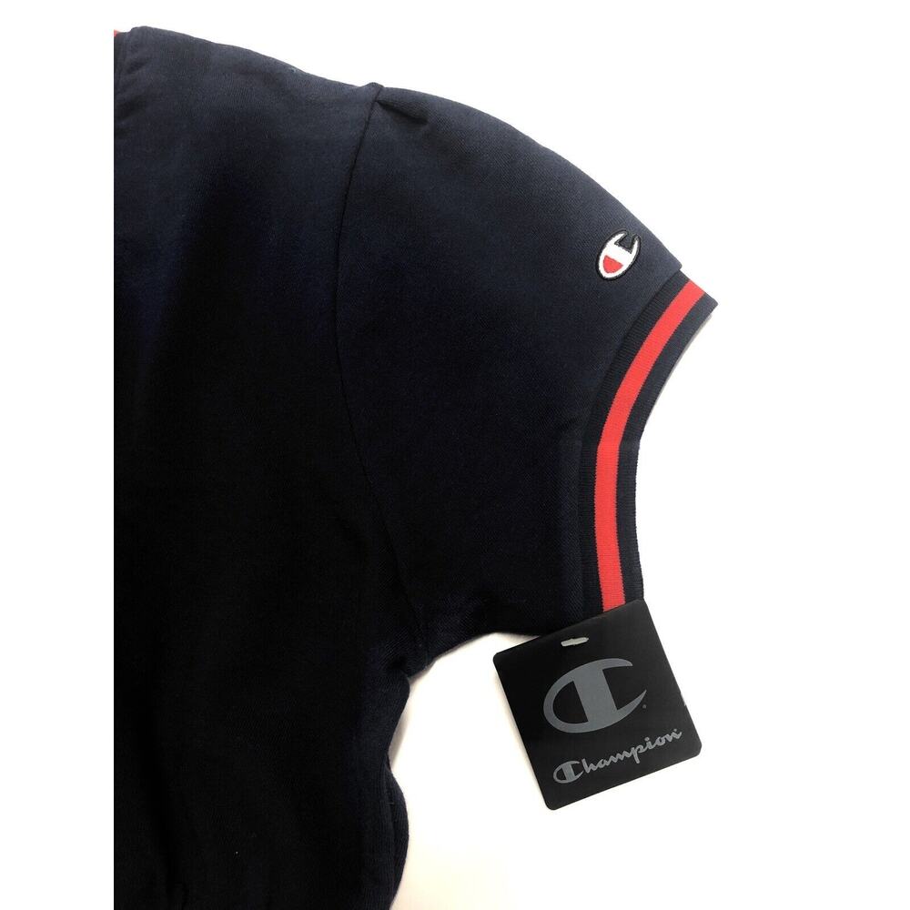 Champion Womens Crop Top Short Sleeve Sweatshirt Logo Cropped Fleece Size XL - Picture 4 of 6